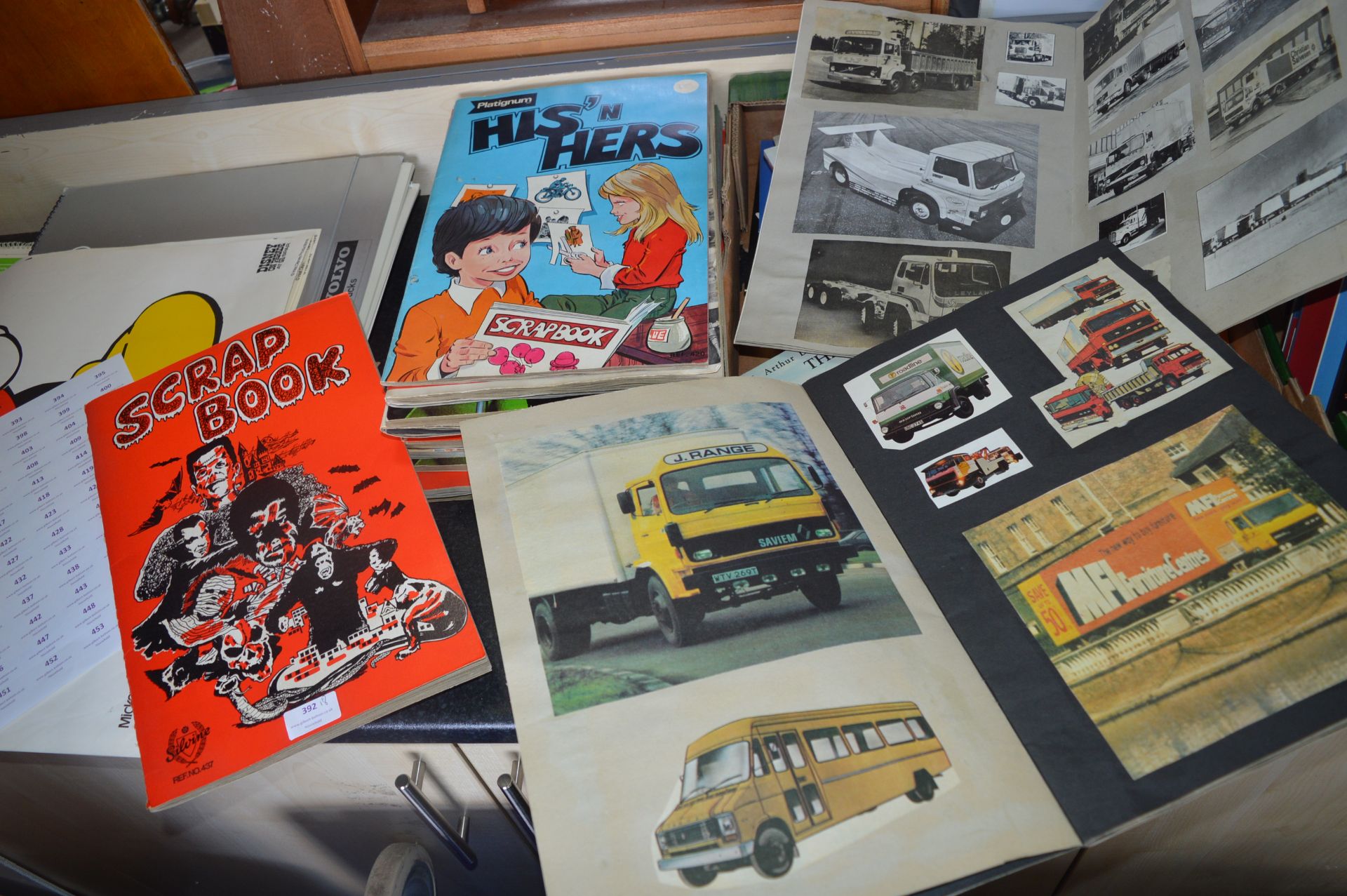 18 Vintage Scrapbooks Containing Truck Pictures