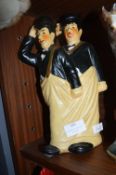 Pottery Laurel & Hardy Ornament