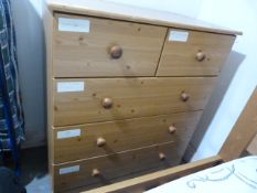 Pine Two Over Three Chest of Drawers