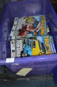 Large Tub of Trucking Magazines