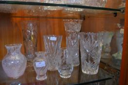 Cut Glass Crystal Vases etc.