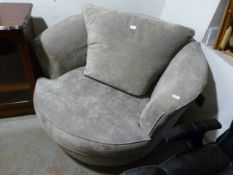 Revolving Grey Armchair
