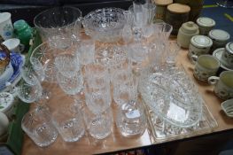 Cut Glass Crystal Fruit Bowls, Wine Glasses, etc.