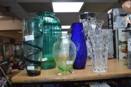 Six Decorative Glass Vases