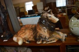 Pottery Figure of a Colley Dog