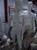 * white female mannequin - glass stand