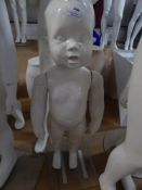 * white toddler mannequin - glass stand