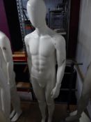 * white male mannequin - glass stand