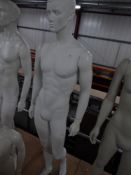 * white male mannequin - glass stand