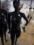 * black female mannequin - glass stand