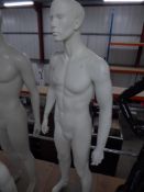 * white male mannequin - glass stand