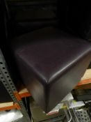 * 2 x large dark purple pouffe's