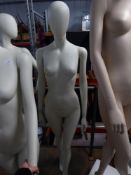 * white female mannequin - glass stand