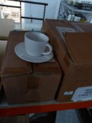 * 24 x coffee cups with 30 x saucers all boxed