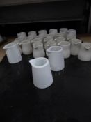 * 25 x small white milk jugs