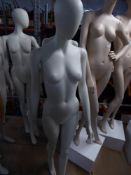 * white female mannequin - glass stand