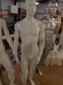 * white male mannequin - glass stand