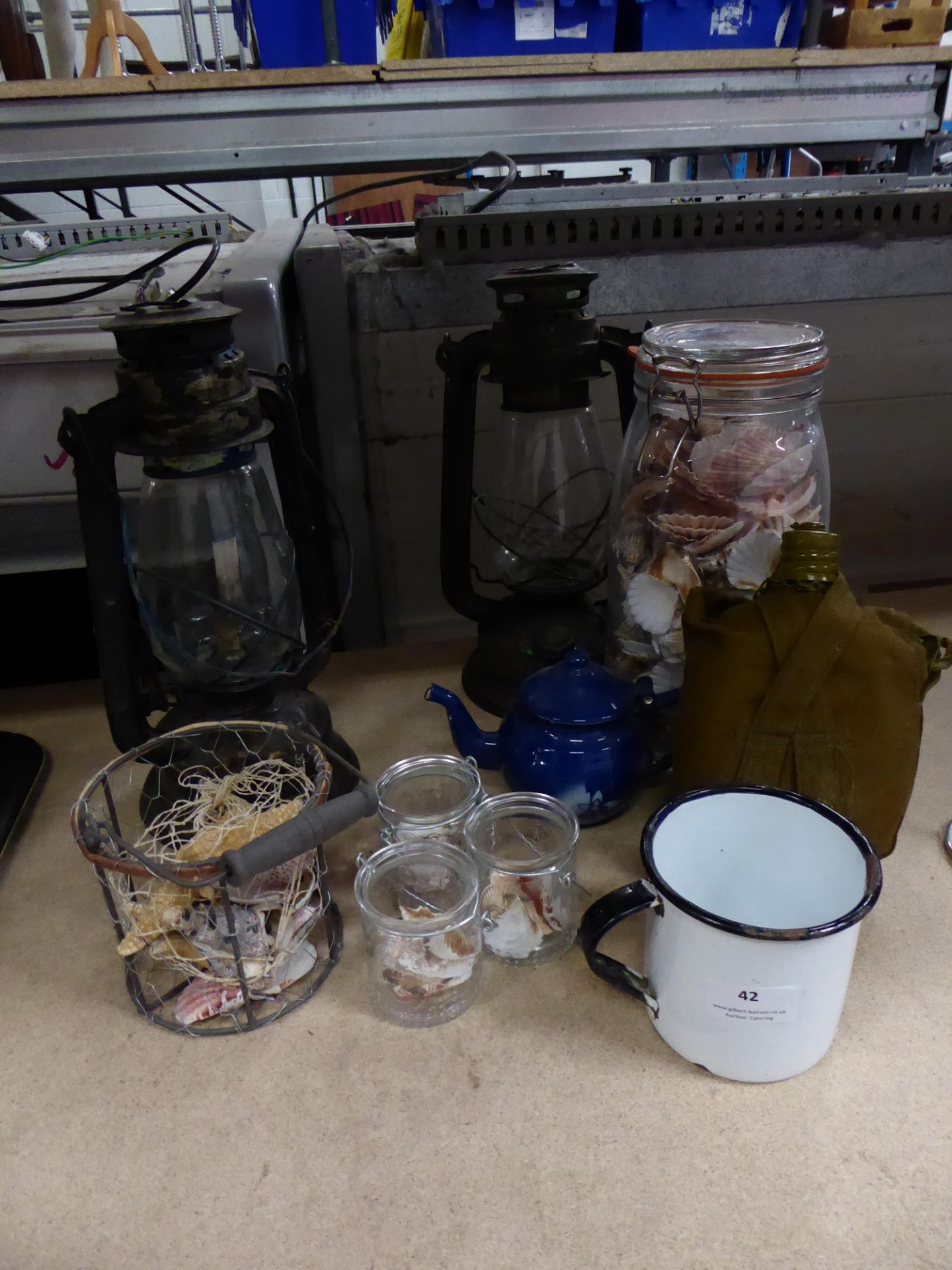 * misc display items - lamps, jars, shells, etc