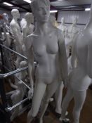 * white female mannequin - glass stand