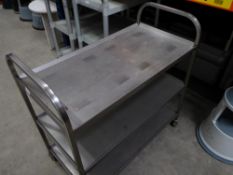 * S/S 3 tier hostess trolley