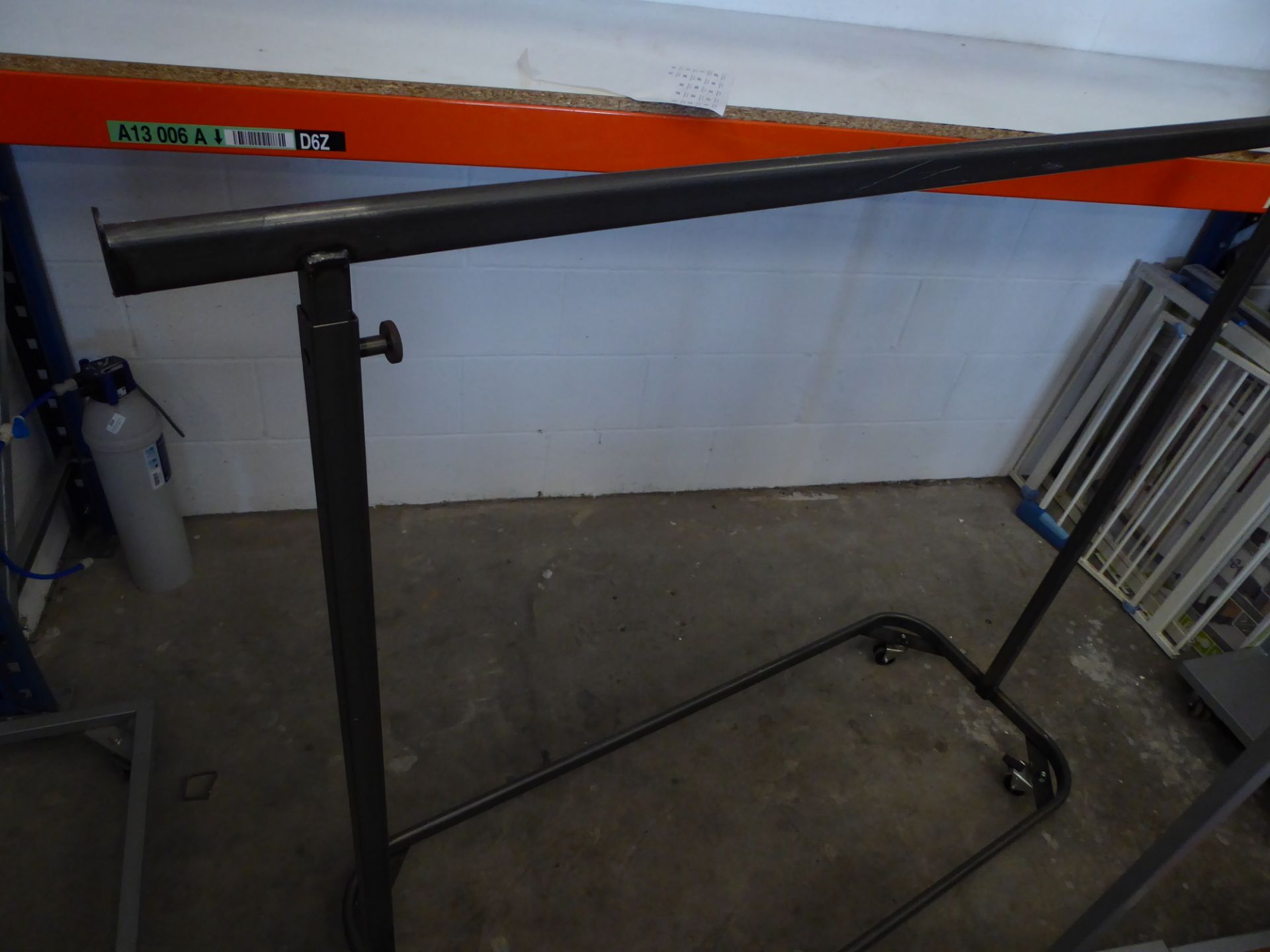 * brushed steel clothes rail - adjustable height - Image 3 of 3