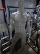 * white male mannequin - glass stand