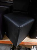 * 4 x black faux leatheer pouffe's