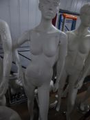 * white female mannequin - glass stand