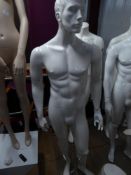 * white male mannequin - glass stand