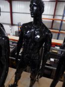 * black male mannequin - glass stand