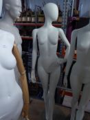 * white female mannequin - glass stand