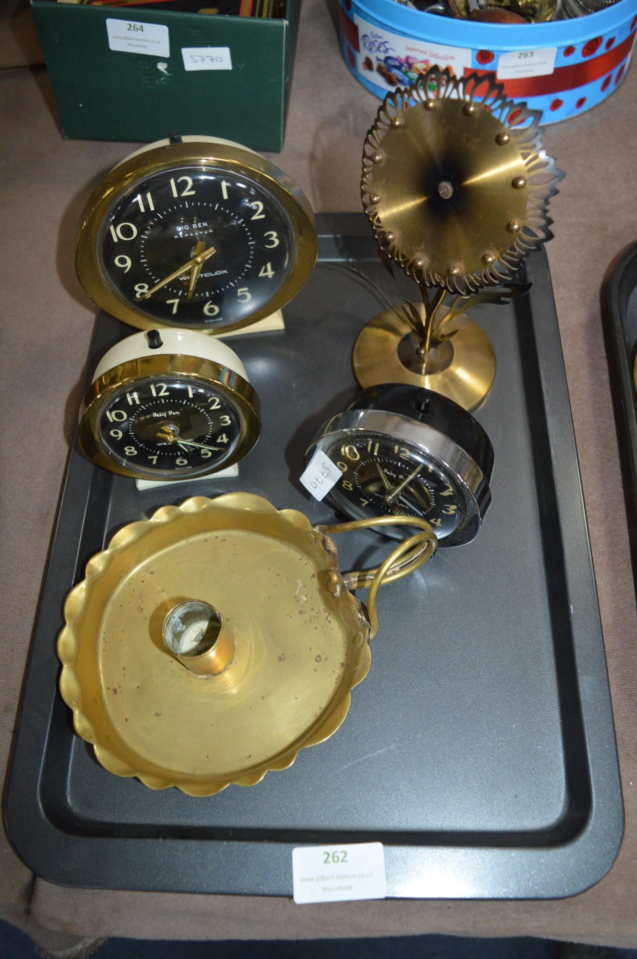 Vintage Alarm Clocks and Brassware