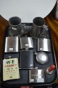 Pewter Tankards and Hip Flasks