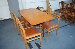 Retro Drop Leaf Dining Table and Four Chairs