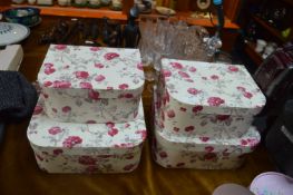 Four Decorative Laura Ashley Floral Storage Boxes