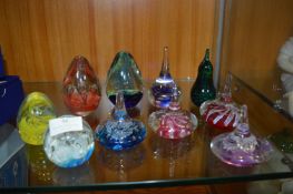 Ten Decorative Glass Paperweights