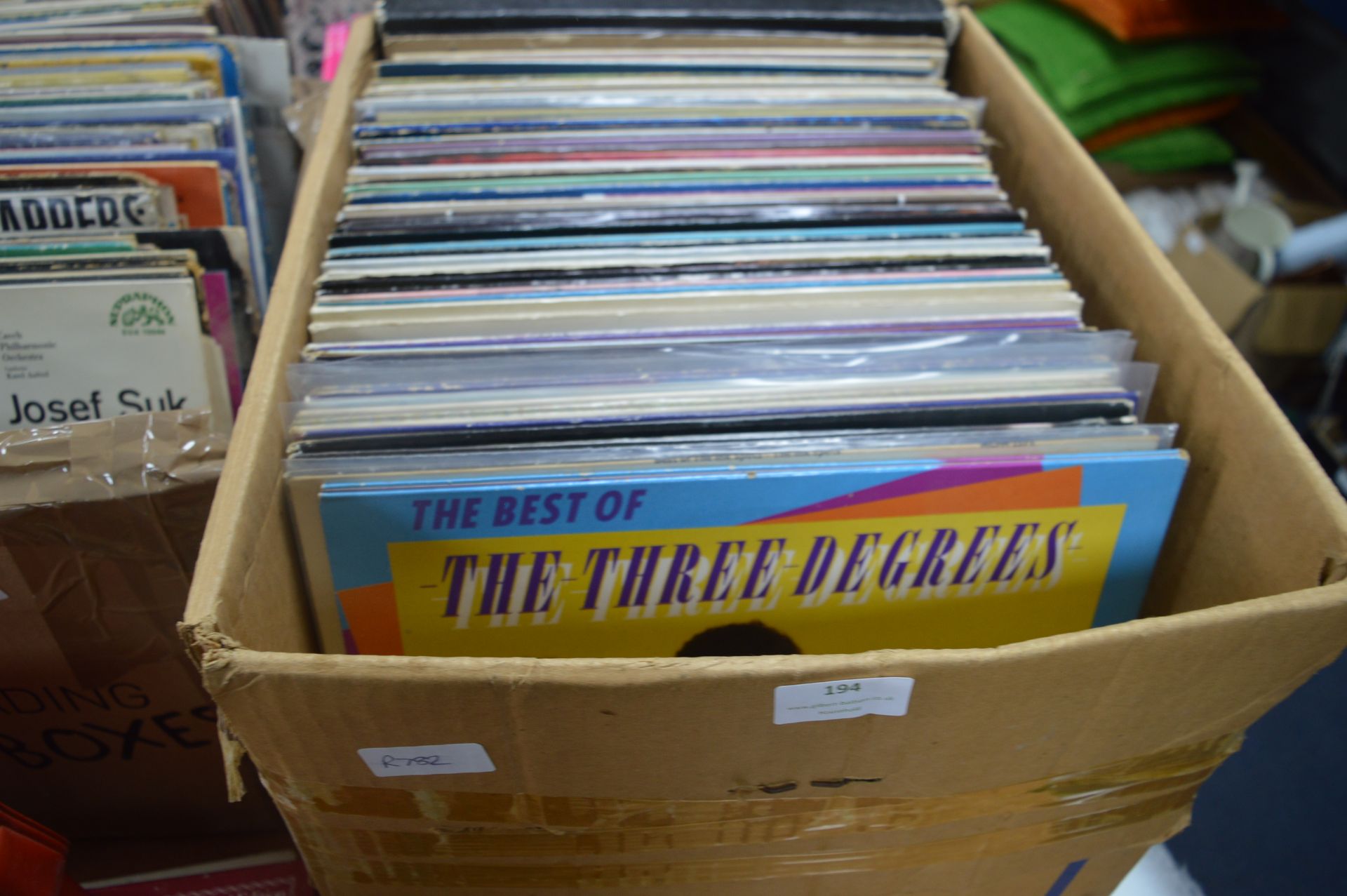 Large Box of Mixed Vintage LP Records; Country, Ea