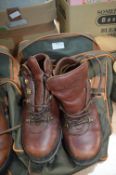 Pair of Hillmaster Leather Walking Boots Size: 8.5