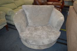 Swivel Chair with Grey Upholstery