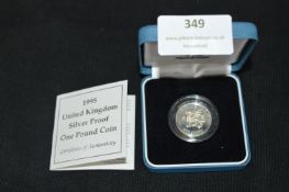 Royal Mint 1995 Silver Proof UK £1 Coin