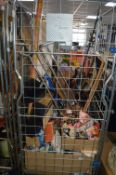 Cage Lot of Household Goods; Ornaments, Shoe Rack,