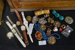 Costume Jewellery and Wristwatches
