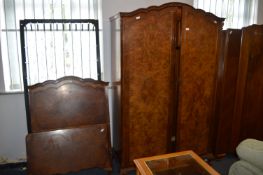 Vintage Double Wardrobe with Walnut Veneer, and a