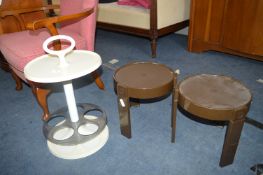 1970's Plastic Stools and a Wine Rack