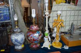 Four Decorative Lamp Bases