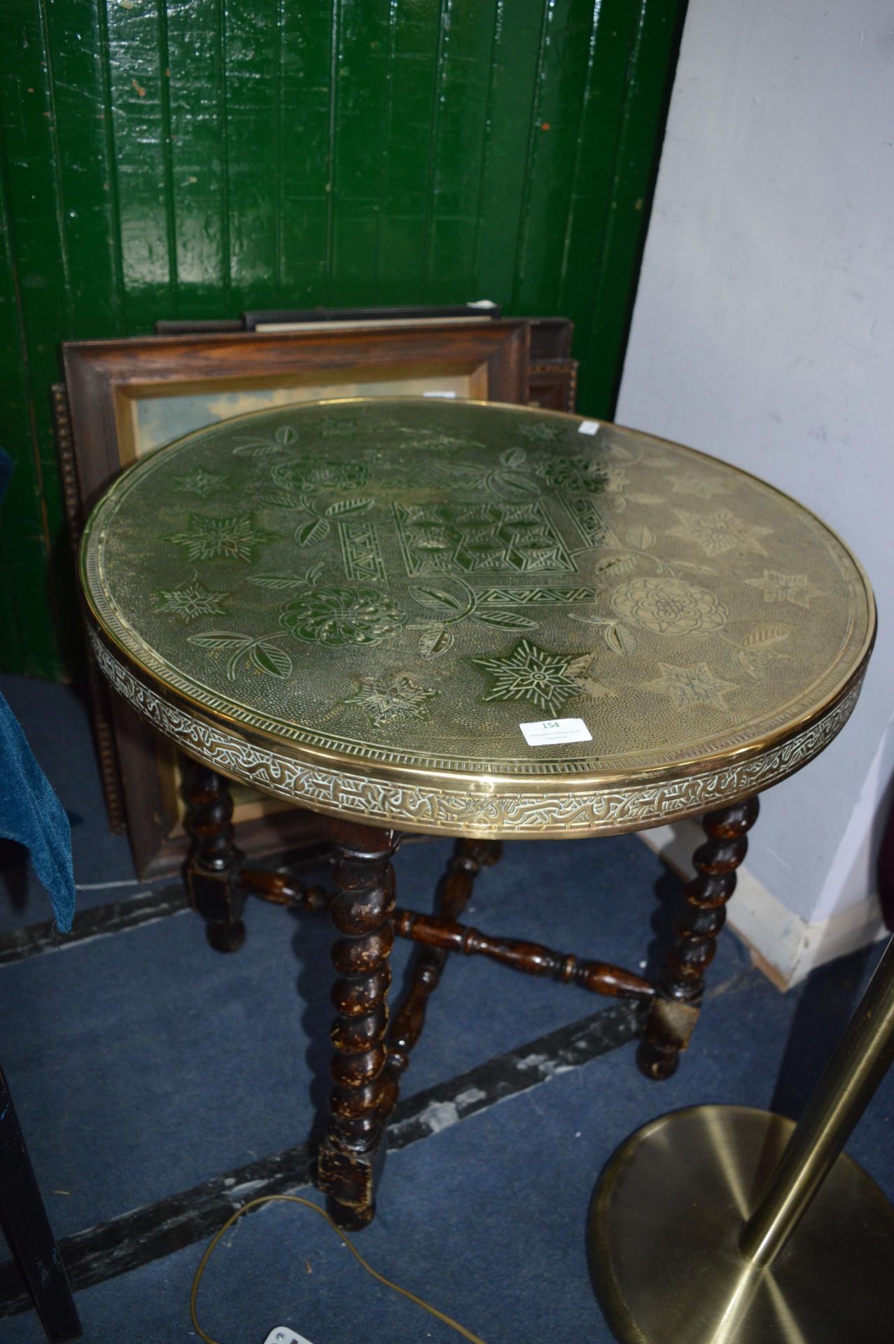 Eastern Brass Topped Folding Table