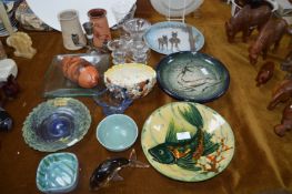 Decorative Pottery, Fish Plates, Glassware, etc.