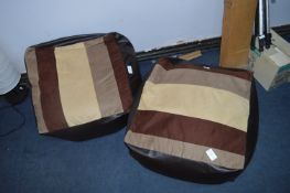 Two Beanbag Floor Cushions