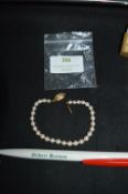 9k Gold Mounted Pearl Bracelet