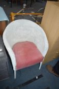 White Painted Lloyd Loom Style Bedroom Chair